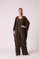 Meghan Knit Travel Set - Dark Brown
